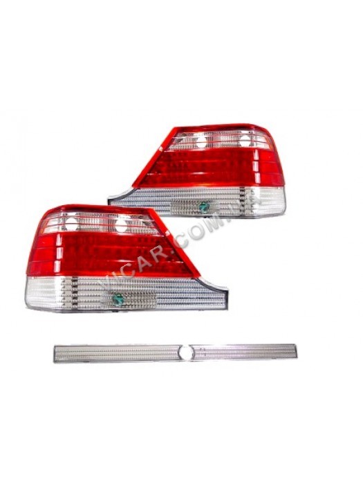 Задние led фонари светло-красные Mercedes W140 (91-98)